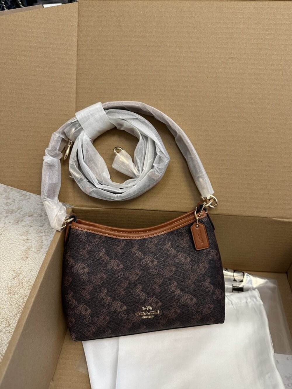 COACH Laurel synthetic leather shoulder bag